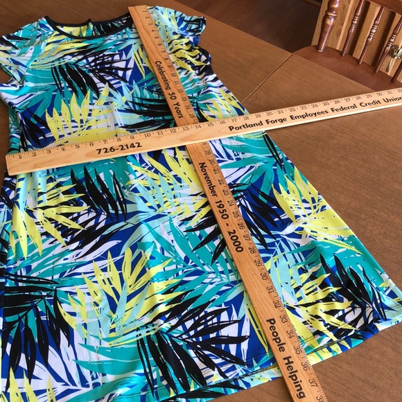 RONNI NICOLE Fern Palm Print Summer Dress M - Picture 8 of 8